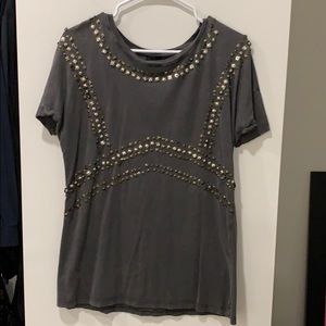 Sequined beaded tee